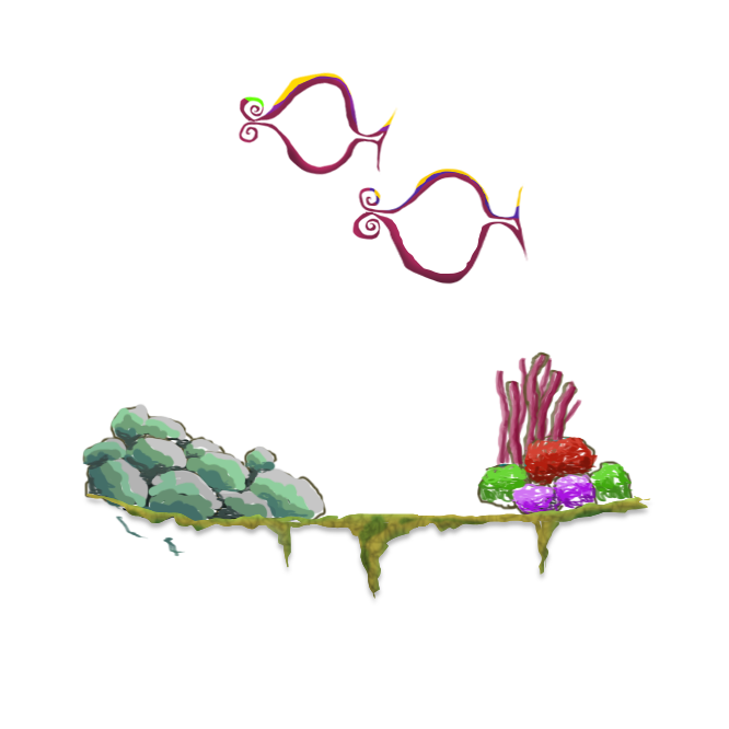 Ilustración de Arrecife de Corales con Peces